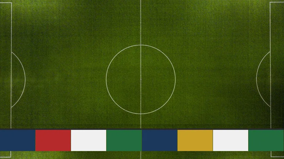 Werbebanden am Spielfeldrand ohne lesbare Marken